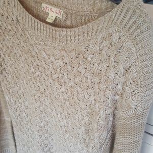 Juniors It's Our Time weaved beige sweater